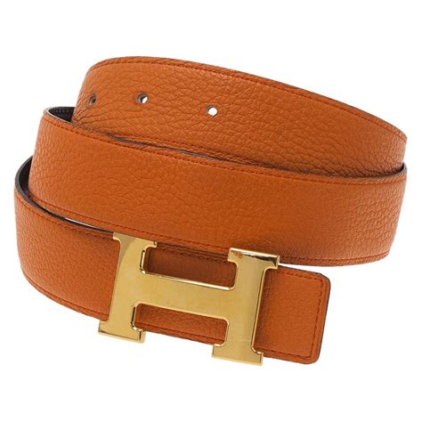 hermes orange belt buckle